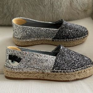 Chiara ferragni glitter espadrille